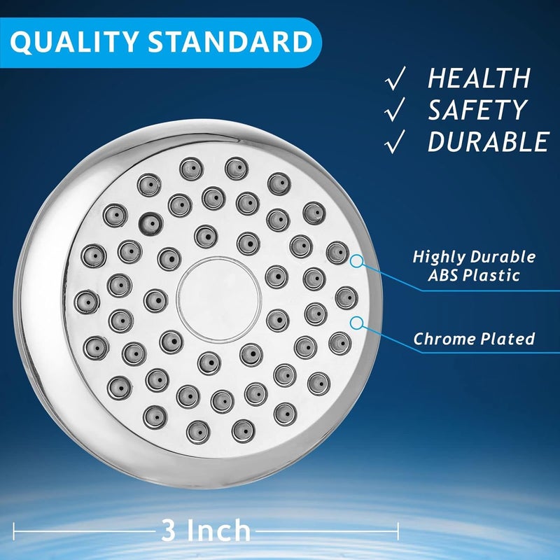 Nuodan 2 Pack High Pressure Shower Head - Powerful Bathroom Pressure Boosting Showerhead - Perfect Universal Replacement for Rain Shower Heads(Chrome) - Image 4